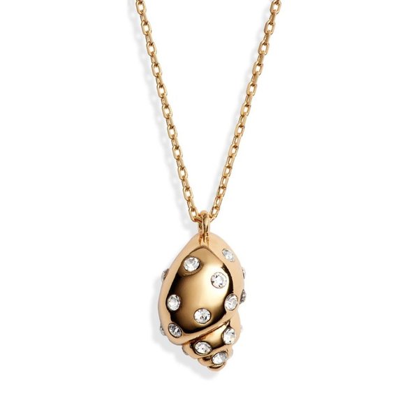 NEW Kate Spade Under The Sea Pavé Shell Necklace